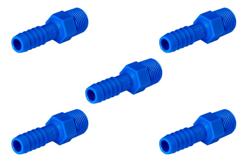 5 X Espigão Pvc C/ Rosca 1/2'' E Mangueira 3/8'' - Agrojet 