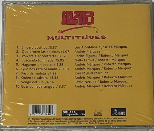 Cd Illapu / Multitudes ( Nuevo Y Sellado