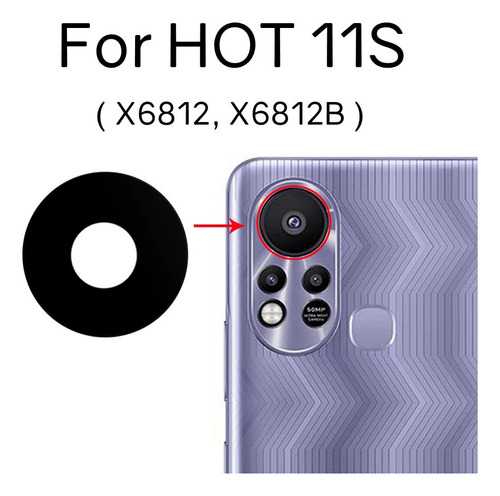 Mica Lente Visor Camara Trasera Infinix Hot 11s Hot 11s Nfc