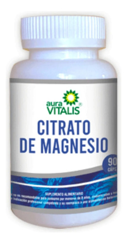 Citrato De Magnesio 90 Caps. Aura Vitalis. Agro Servicio.