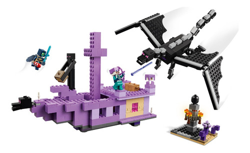 Lego® Minecraft® El Dragón Ender Y El Barco Del End 21264 657 Minecraft