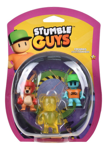 Pack 3 Figuras 5 Cms Stumble Guys - Pineapple Bear