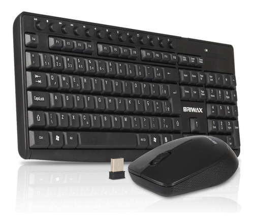 Kit Teclado E Mouse Sem Fio Wireless 2.4ghz Pc Notebook Mac