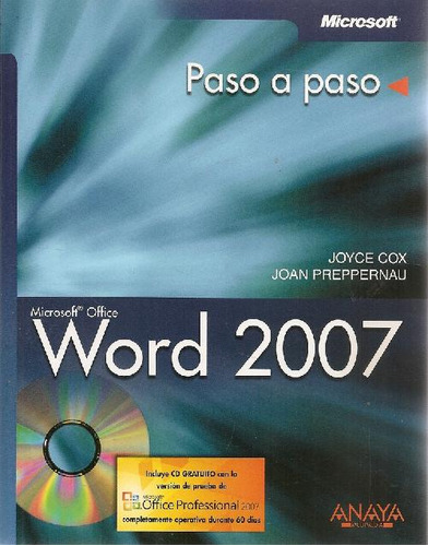 Libro Word 2007 Paso A Paso De Joyce Cox Joan Preppernau