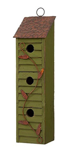 Glitzhome Jk97321 Casa Para Pájaros Colgante De 3 Niveles Co