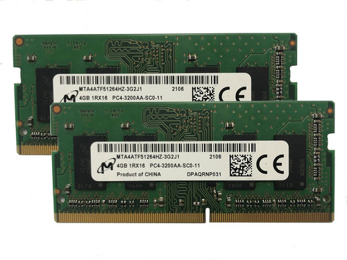 Memoria Ram 8gb 2x4gb Ddr4 3200 Mhz Sodimm Micron