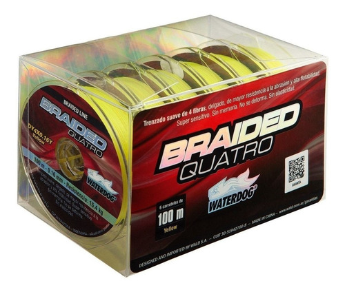 Imagen 6 de 6 de Tanza Multifilamento Waterdog Todas Las Medidas 100 Metros Pesca Hilo Multi Pescar Carretel Original