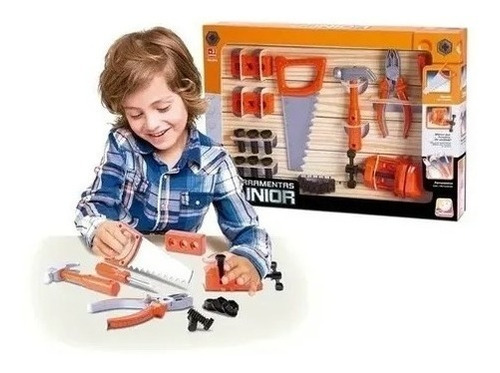 Kit De Ferramentas Junior Oficina Brinquedo Meninos Infantil