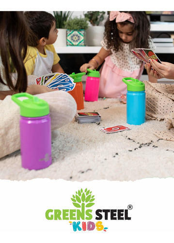 Botella De Agua Para Niños De 12 Oz Con Pajita A De ...