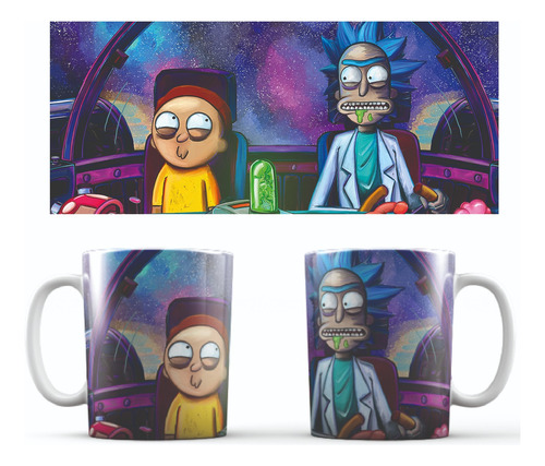 Mug Pocillo De Cerámica De 11 Onzas 340 Ml Rick And Morty