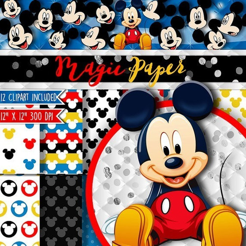 Papeles Fondos Digitales - Mickey Mouse 1 Magic Paper