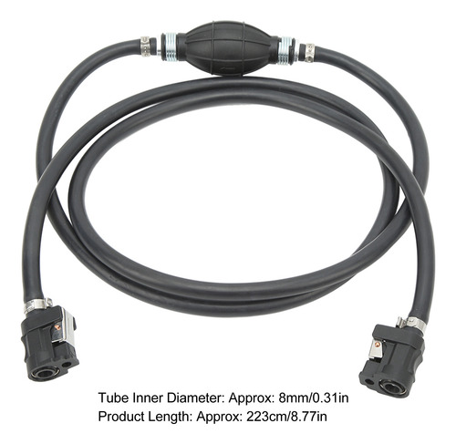 Tubo De Gas De Combustible Negro De 8 Mm De Alto, A Prueba D