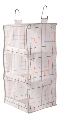 Organizador Colgante 3 Niveles Tela Remeras Dormitorio Ropa Color Gris