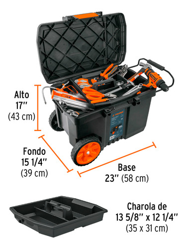 Caja Para Herramientas 23 Con Ruedas Chp-23r Truper