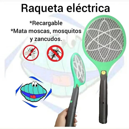 Raqueta Mata Zancudos Moscas Mosquitos Recargable Electrica