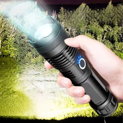 Lanterna Tática Militar Led P50 Recarregável 10000 Lumens