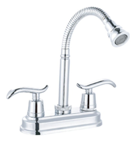 Mezcladora Lavabo Flexible Cnx Balance Cromado Baño Color Plateado