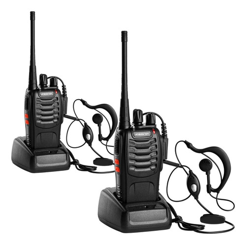 1 Kit 2 Radio Comunicador Walk Talk 16 Canales 5 Km Baofeng