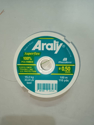 Nylon De Pesca Araty 0,50 Mm X 100m