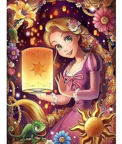 Dibujos Animados De Pintura De Diamante 5d Rapunzel 30*40cm