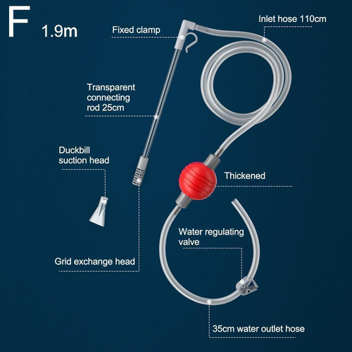 Pecera Con Cambiador De Agua Semiautomático Con Sifón Para A