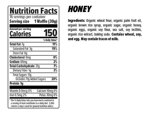 Imagen 4 de 6 de Waffles Con Miel Honey Stinger - g a $385