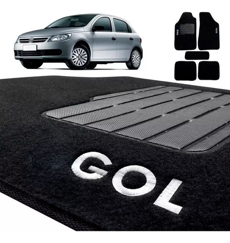 Kit Tapete Carpete Gol G5 G6 Preto 09 10 11 12 13 14 15 16