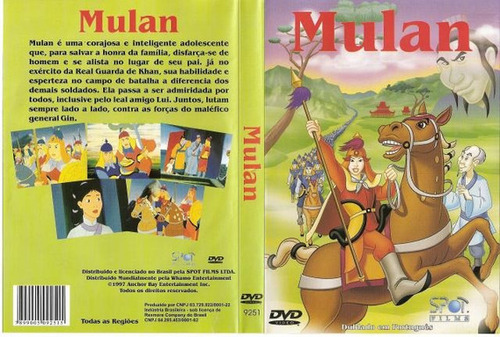 Mulan Spot Films Dvd Original Lacrado
