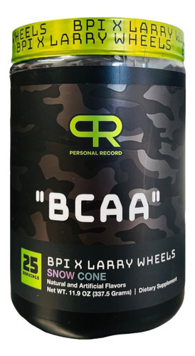 Bpi Sports X Larry Wheels Bcaa Aminoácidos Personal Record Sabor Snow cone