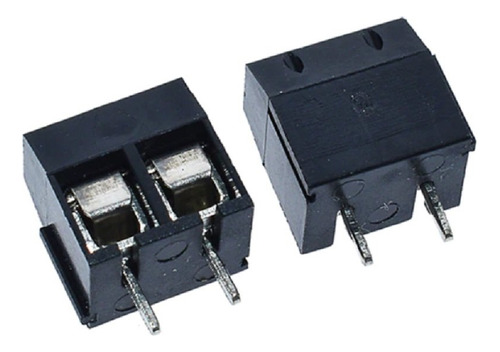 5x Pack Terminal Eléctrico Kf301- Negro 2 Pin