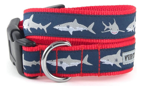 The Worthy Dog Jaws Shark Pattern Collares De Nailon Para Y