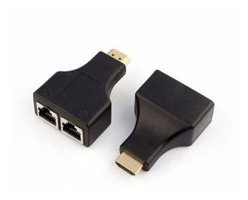 Extensor Hdmi 3d 30 Metros Via Cabo De Rede Utp Rj45 Cat5,6