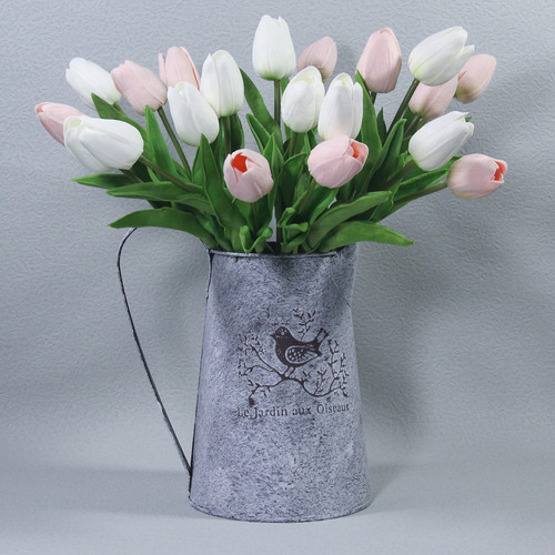 Ezinstall 20 Flor Artificial Tulipane Poliuretano Ramo Falso