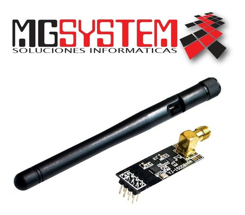 Imagen 2 de 7 de Mgsystem Nrf24l01 Amplificador Antena Largo Alcance 1100m
