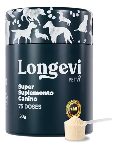 Petvi Longevi em Pó Suplemento Para Cães 150g