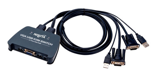 Switch Kvm De 2 Puertos Usb Nisuta Nskvmuv2 