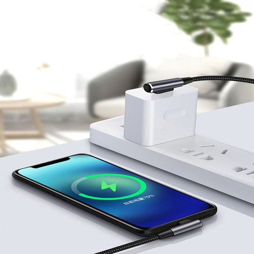 Cable De Carga Rápida Pd 100w Usb C A Usb Tipo C 90 Grados