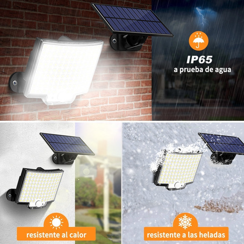 Llinpi® Lámpara Solar De Pared Exteriores Sensor Luz 4 Modos