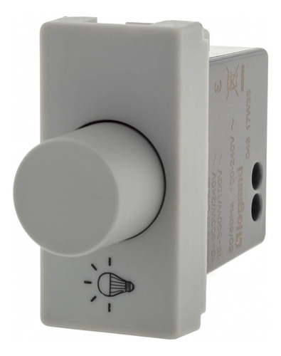 Tomada 10a Cinza Com Dimmer Variador Cinza 4x2 Pial Plus+