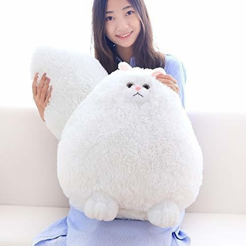 Winsterch Esponjoso Gato Gigante Peluche Animal Blanco Felpa