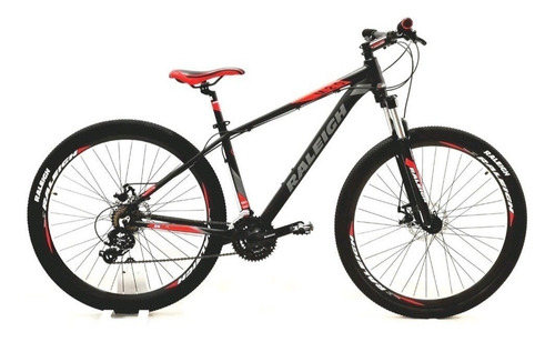 Mountain bike Raleigh Mojave 2.0  2018 R29 17" 21v frenos de disco mecánico cambios Shimano Tourney TX50 y Shimano Tourney TX800 color negro/rojo  