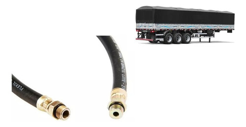 Kit 2 Flexivel Freio Ar Carreta 900mm M16 X M16 Randon Noma