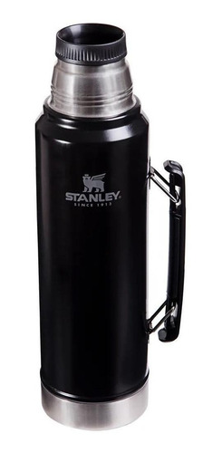 Imagen 2 de 3 de Stanley Termo Clásico 1 L con Tapón Cebador de acero inoxidable negro