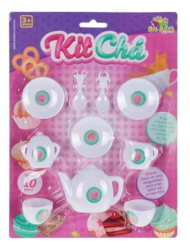 Brinquedo Kit Chá Infantil Cozinha Com 10 Peças