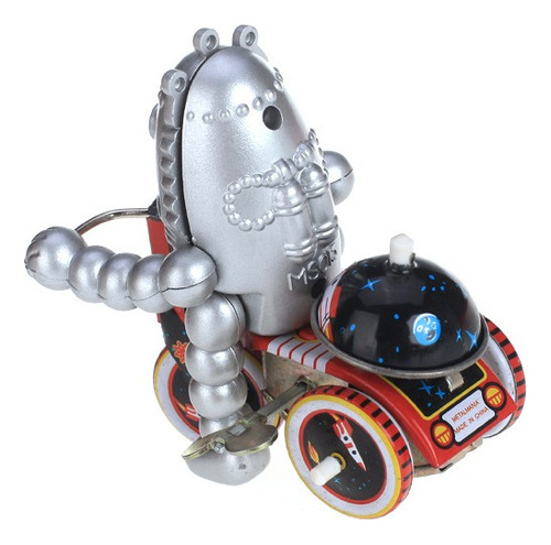 Retro Wind Up Baby Robot En Triciclo Juguete De Hojalata De