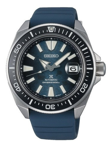 Seiko Prospex Automatico King Samurai Color de la correa Azul Color del bisel Negro Color del fondo Azul marino