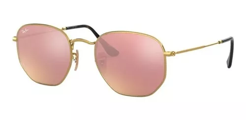 Permanentemente Acercarse Deliberar Anteojos de sol Ray-Ban Round Hexagonal Flat Lenses Small con marco de  acero color polished gold, lente copper de cristal espejada, varilla  polished gold de acero - RB3548N