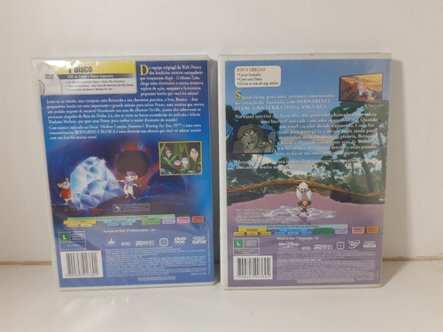 Dvd Coleção Bernardo E Bianca (2 Filmes) - Origi. E Lacrados