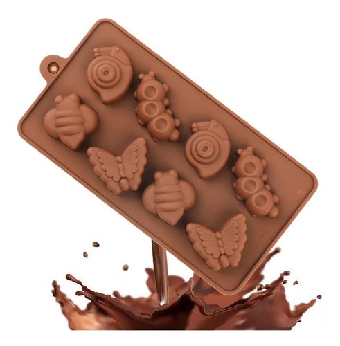 Molde De Silicon Para Chocolate En Forma De Oruga Mariposas
