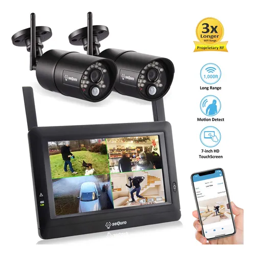 Sistema De Seguridad Inalámbrico Sequro Con 2 Cámaras Hd